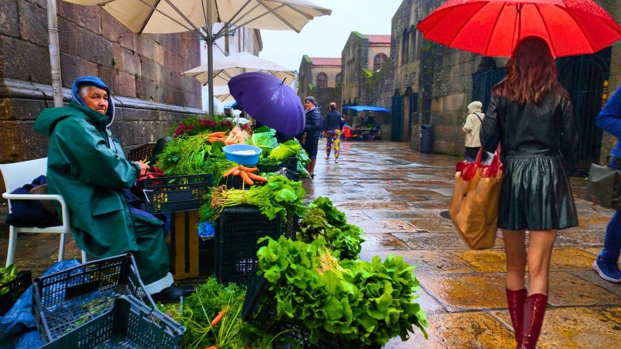 market in santiago de compostela
