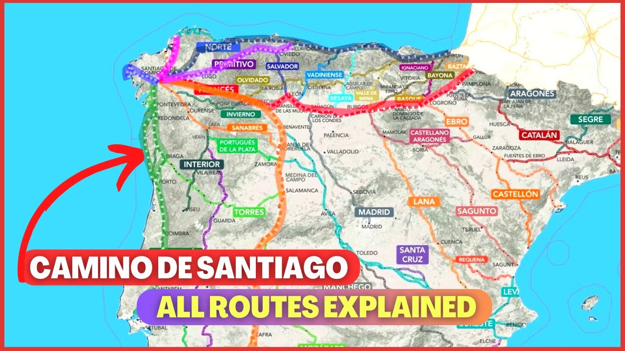 camino de santiago routes distances